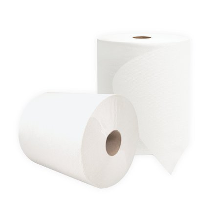 Morcon Tissue Hardwound Paper Towels, 1 Ply, Continuous Roll Sheets, 600 ft, White, 6 PK VT9158